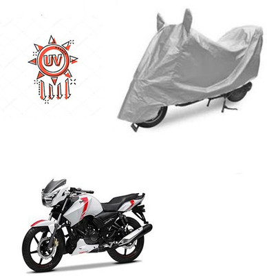 Feel heaven Two Wheeler Cover for TVS(Apache, Silver)
