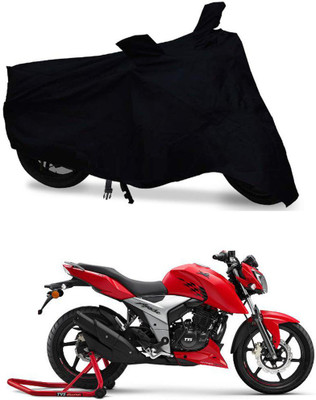 WMIZEXA Waterproof Two Wheeler Cover for TVS(Apache RTR 160 4V, Black)