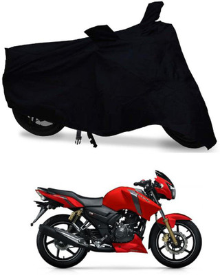 Amozkart Two Wheeler Cover for TVS(Apache RTR 160, Black)