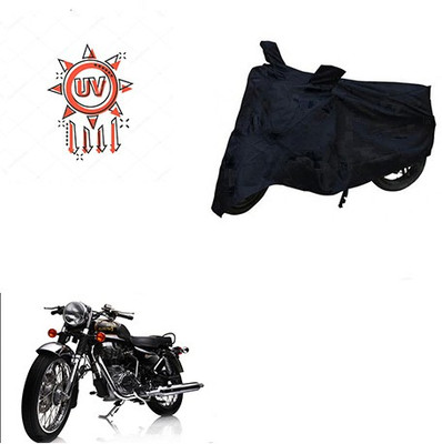Atulit enterprises Two Wheeler Cover for Royal Enfield(Electra Delux, Black)