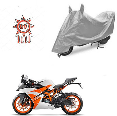 RPSENTTERPR Waterproof Two Wheeler Cover for KTM(Duke 200, Silver)