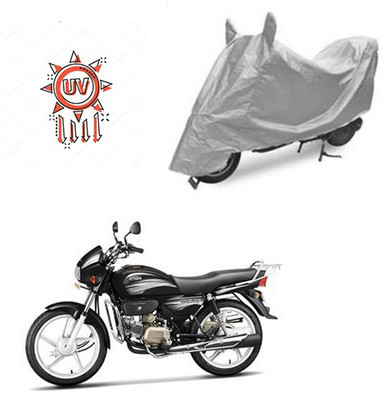 saanvi Two Wheeler Cover for Hero(Splendor Plus, Silver)