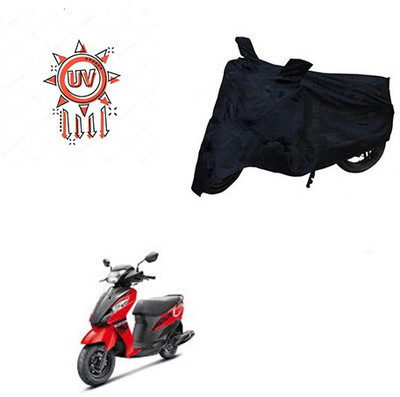 saanvi Two Wheeler Cover for Suzuki(Let's, Black)