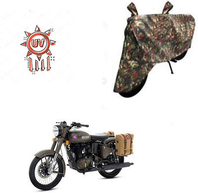 Atulit enterprises Two Wheeler Cover for Royal Enfield(Classic 500, Multicolor)