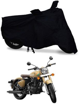 THE REAL ARV Waterproof Two Wheeler Cover for Royal Enfield(Classic 350 Signals, Black)