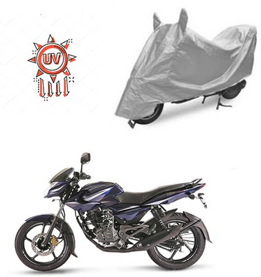 Atulit enterprises Two Wheeler Cover for Bajaj(Pulsar 135 LS DTS-i, Silver)