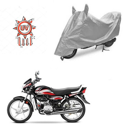 Atulit enterprises Two Wheeler Cover for Hero(CD deluxe, Silver)