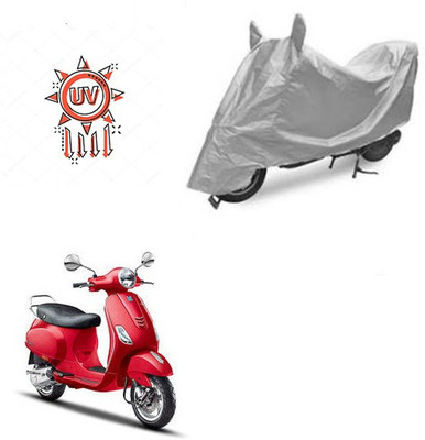 Atulit enterprises Two Wheeler Cover for Piaggio(Vespa VXL, Silver)