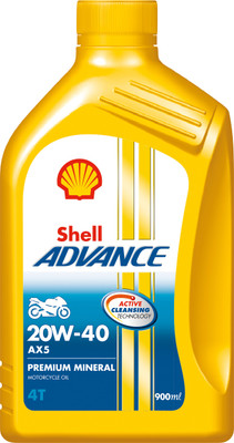 Shell Advance AX5 4T 20W-40 API SL Conventional Engine Oil(0.9 L)