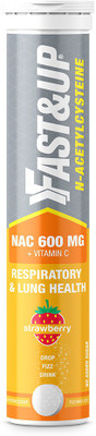 FAST&UP NAC (N - Acetylcysteine) 600mg NAC + 40mg Vitamin C, Lung health and Liver Detox(20 Tablets)