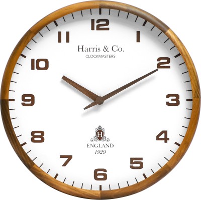 Harris & Co. Clockmasters Analog 35.5 cm X 35.5 cm Wall Clock(White, With Glass, Standard)