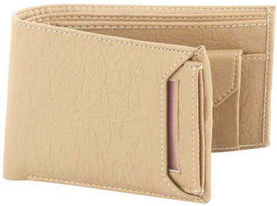 Hawkeyed Men Casual Beige Artificial Leather Wallet(7 Card Slots)