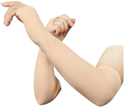 Novelty Store Nylon Arm Sleeve For Men & Women(Free, Beige)