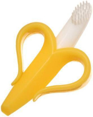 Jariso Soft Eco Friendly Silicone Banana Massaging Children Safe Baby Teethers toothbrush Soft Toothbrush Ultra Soft Toothbrush