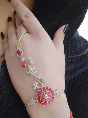 Pihoo Enterprise Alloy Diamond Gold-plated Ring Bracelet