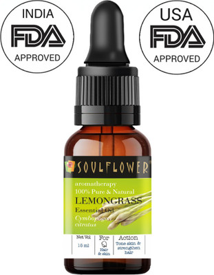 26% OFF on Soulflower Lemongrass Essential Oil 15ml, 100% Premium & Pure, Natural & Undiluted, For Hydrating & Moisturising Skin, Hair Nourishment, Strengthens Hair Roots, Controls Hair Fall(15 ml) 26% OFF on Soulflower Lemongrass Essential Oil 15ml, 100% Premium & Pure, Natural & Undiluted, For Hydrating & Moisturising Skin, Hair Nourishment, Strengthens Hair Roots, Controls Hair Fall(15 ml)