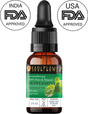 26% OFF on Soulflower Peppermint Essential Oil 15ml, 100% Premium & Pure, Natural & Undiluted, For Organic Steam Inhaler,, Steam Inhaler, Cough, Cold, Cough, Cold, Relaxing, Rapid Hair Growth - Camphor Family Premium Oil (Pudhina)(15 ml)