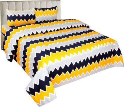 Kartikae collection 180 TC Microfiber Double 3D Printed Flat Bedsheet(Pack of 1, Multicolor)