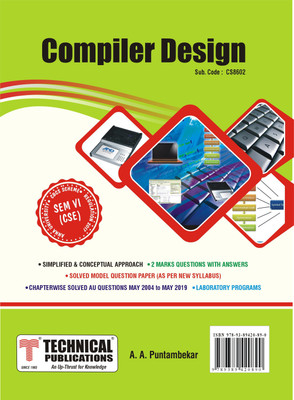 Compiler Design for Anna University R17 CBCS (VI- CSE -CS8602)(Paperback, A. A. Puntambekar)