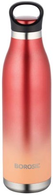 BOROSIL Hydra ColorCrush Bottle 700 ml Flask(Pack of 1, Red, Steel)