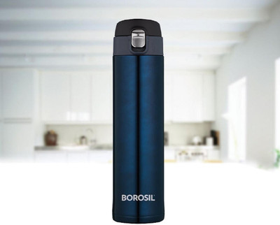 BOROSIL 500 ml Steel Flask(Pack of 1, Blue)