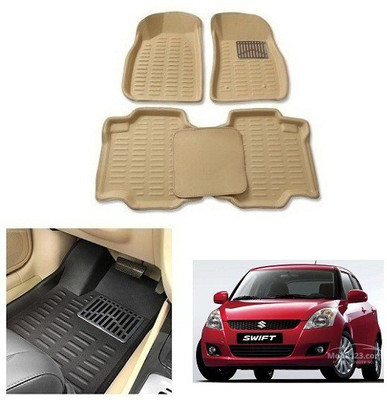 After cars Plastic 3D Mat For  Maruti Suzuki Swift(Beige)