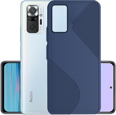 HUPSHY Back Cover for Mi Redmi Note 10 Pro(Blue, Grip Case, Silicon, Pack of: 1)
