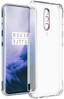 Phone Back Cover Bumper Case for OnePlus 7 Pro(Transparent, White, Grip Case, Pack of: 1)