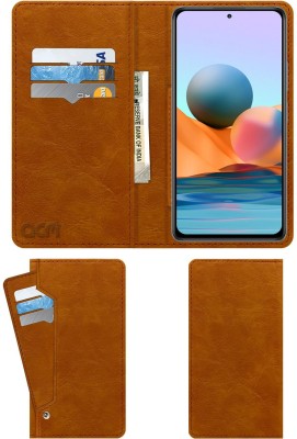 ACM Wallet Case Cover for Redmi Note 10 Pro Max(Gold, Cases with Holder, Pack of: 1)