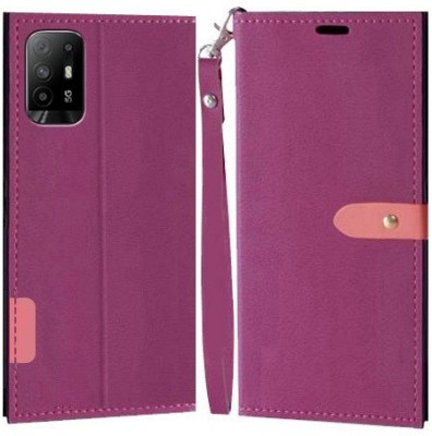 YAYAVAR Flip Cover for OPPO F19 Pro+ 5G(Pink, Grip Case, Pack of: 1)