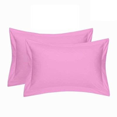 MAHALUXMI COLLECTION Plain Pillows Cover(Pack of 2, 70 cm*40 cm, Pink)