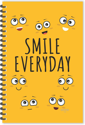 ESCAPER Smile Everyday (Ruled - A5 Size - 8.5 x 5.5 inches) Designer Motivational Diary, Motivational Quotes Notepad A5 Diary Ruled 160 Pages(Multicolor)