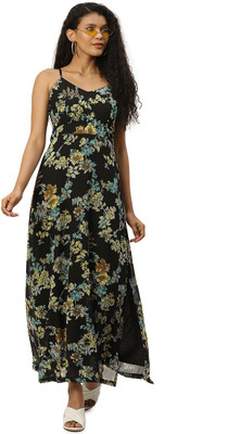 TREND ARREST Women Maxi Black Full Length Dress
