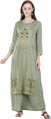 AYRIN Women Kurta Palazzo Set