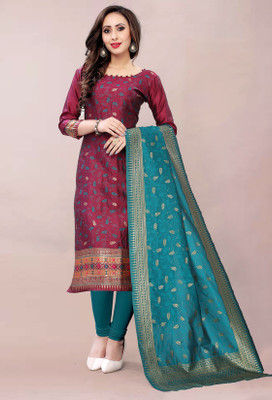 FASHION YOU Brocade Embellished, Self Design Kurta & Churidar Material
