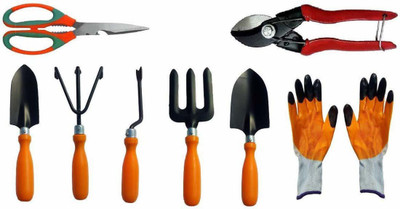 ERIN Garden Tool Set With Heavy Cutter, Scissor and Gloves Garden Tool Kit(8 Tools)