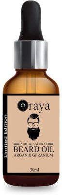 Oraya Argan & Geranium Beard Growth Oil & Moustache Growth Oil & Hair Growth Oil With Vitamine-E, Hair Shine Oil-30ML Hair Oil (30 ml) Hair Oil(30 ml)