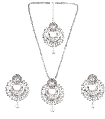 N A F J Alloy Silver Jewellery Set(Pack of 1)