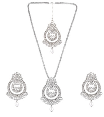 N A F J Alloy Gold-plated Silver Jewellery Set(Pack of 1)