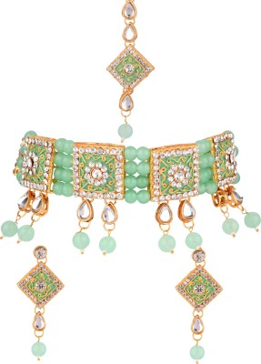 N A F J Alloy Gold-plated Multicolor Jewellery Set(Pack of 1)