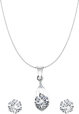 VIGHNAHARTA Alloy Rhodium Silver Jewellery Set(Pack of 1)
