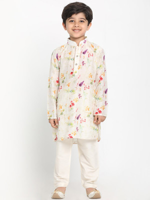 VASTRAMAY Girls Festive & Party Kurta and Pyjama Set(Multicolor Pack of 1)