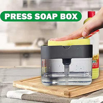ActrovaX Soap Pump Dispenser for Kitchen 320 ml Soap Dispenser(Clear)