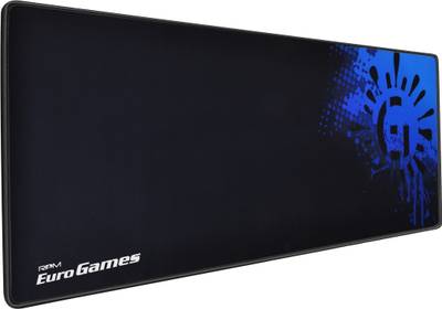 RPM Euro Games Gaming Mouse Pad 800 x 300 x 3 MM with Stitched Edges, Premium-Textured Mouse Mat, Non-Slip, Water Resistant Rubber Base Mousepad  (Black&amp;Blue)