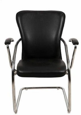 Guru Leatherette Office Arm Chair(Black, Pre-assembled)