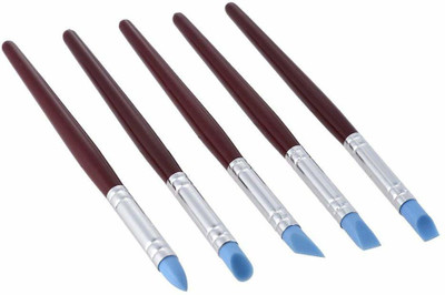 art asia 5pcs Rubber Tip Paint Brushes(Brown)
