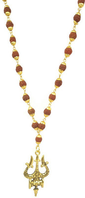 Airtick Rudraksha Bolenath Mahakal Mahadev Shiva Om Trishul With Damru Locket Pendant Stainless Steel