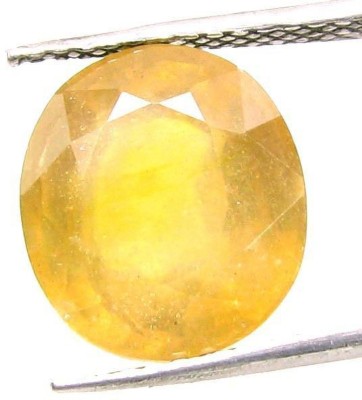 Oneshivagems Yellow Sapphire Stone Original Certified Loose Precious Pukhraj Gemstone 6.25 Ratti Sapphire Stone Pendant