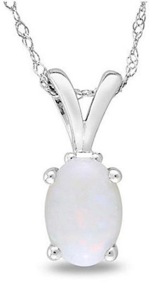Jaipur Gemstone Fire Opal Pendant Natural Fire Opal Stone Lab Certified Silver Opal Stone Pendant