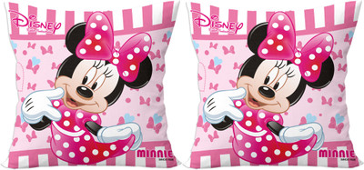 KUBER INDUSTRIES Microfibre Toons & Characters Cushion Pack of 2(Pink)